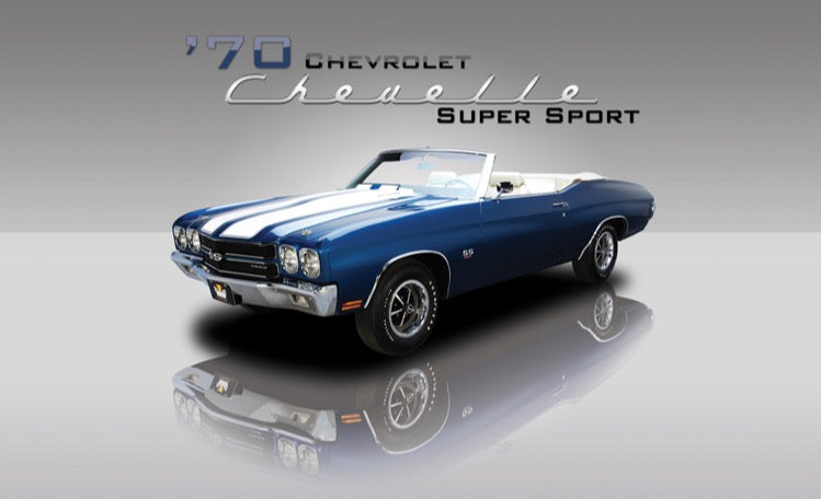 1970 Chevrolet Chevelle Super Sport (Blue/White)